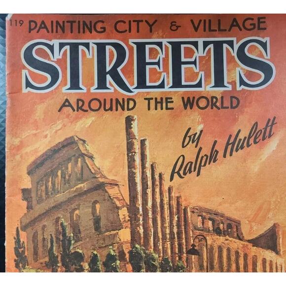 Vintage 1983 Painting City Village Streets Around the World by Ralph Hulett - Picture 1 of 6